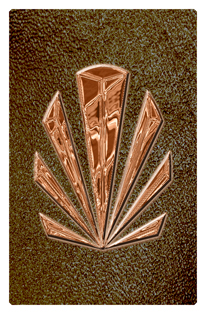 DF35T 602 CP SH BR Copper Sunburst Shimmer Brown Background